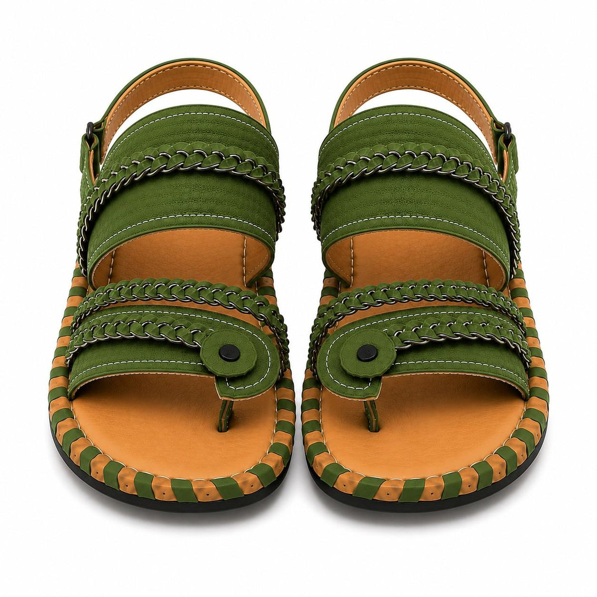 Green Balochi Mehr Chappal