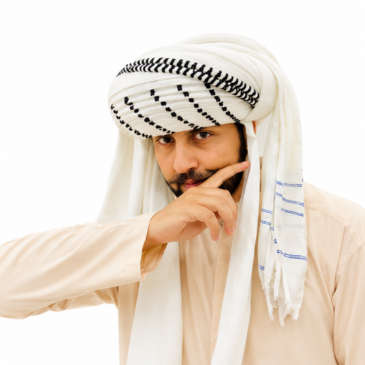 Premium White Balochi Dastar KALAN