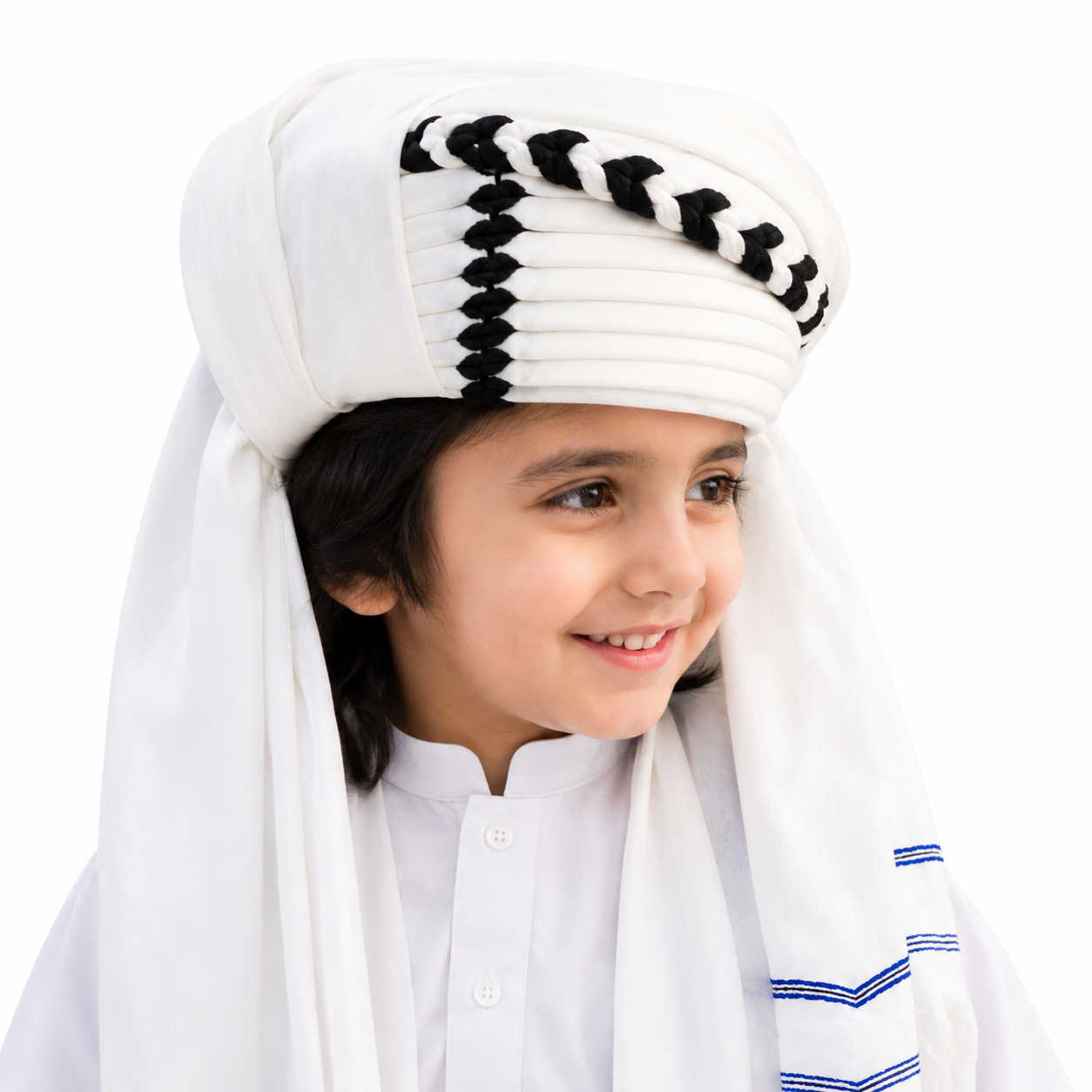 Premium White Tribal Kid Dastar