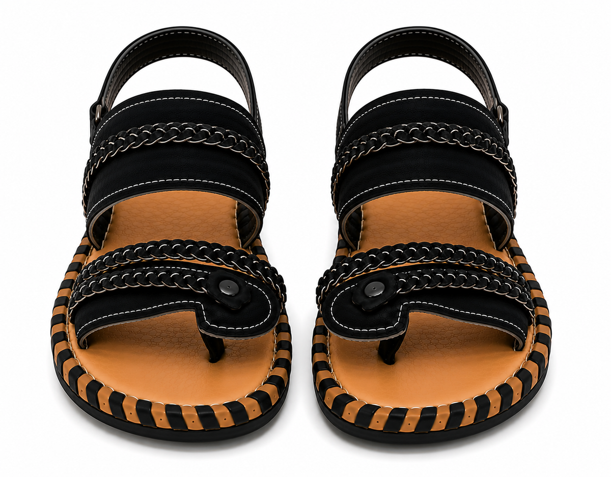 Black Balochi Mehr Chappal